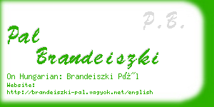 pal brandeiszki business card
